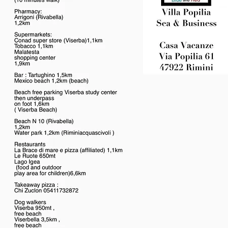 Popilia Sea & Business Red 아파트 리미니